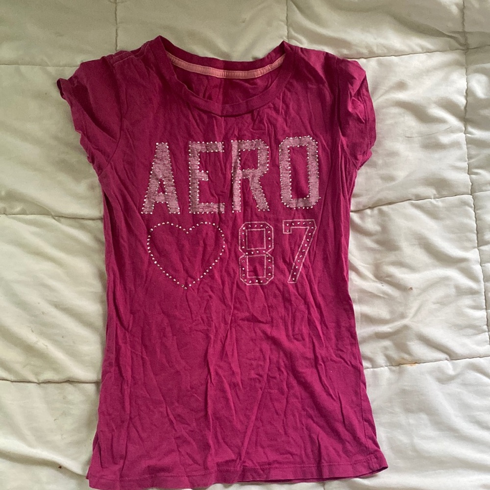 y2k pink aero t-shirt
